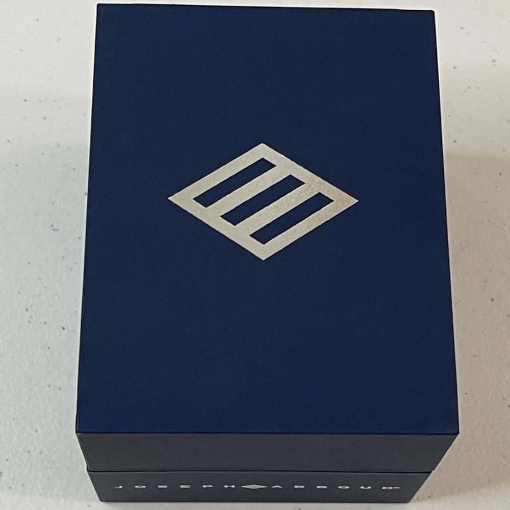 Joseph Abboud Silver-Tone, Blue Strap, Blue Dial, Mens Watch In Original Box - Picture 8 of 13